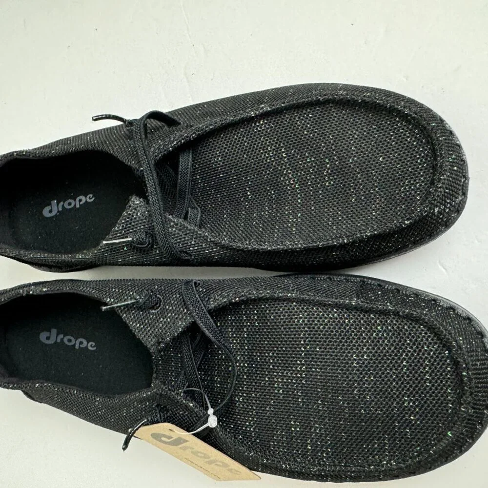 Mens size 8 Black Slip on Loafers Drope  NWT
